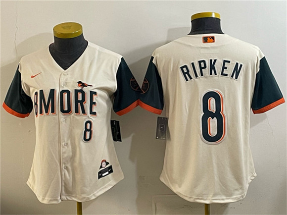 Youth Baltimore Orioles #8 Cal Ripken Jr Natural 2026 City Connect Stadium Stitched Baseball Jersey