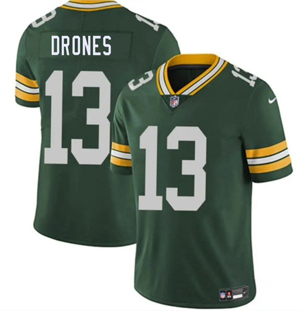 Men's Green Bay Packers #13 Kyron Drones Green 2026 Draft Vapor Untouchable Limited Football Stitched Jersey