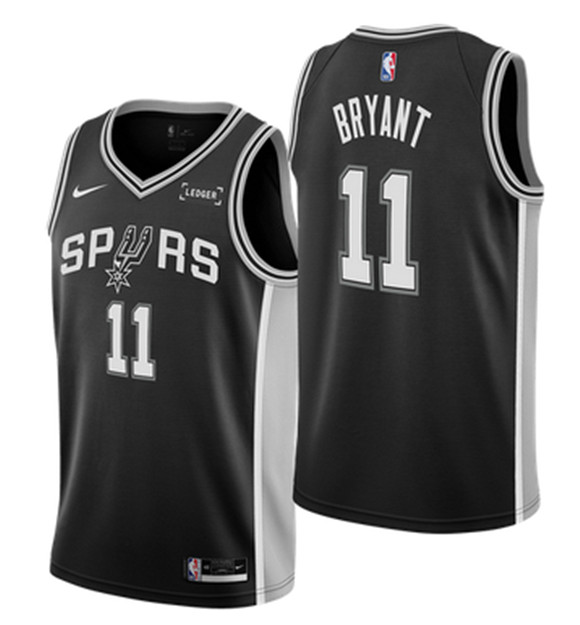 Men's San Antonio Spurs #11 Carter Bryant Black Icon Edition Stitched Basketball Jersey