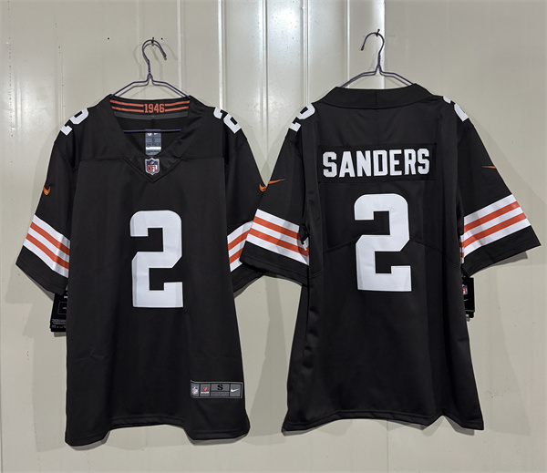 Men's Cleveland Browns #2 Shedeur Sanders Brown 2026 Vapor Limited Football Stitched Jersey
